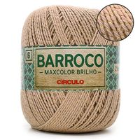 Barbante Barroco MaxColor Brilho nº 6 200g 7727 - bege