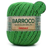 Barbante Barroco MaxColor Brilho nº 6 200g 5767 - verde