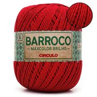 Barbante Barroco MaxColor Brilho nº 6 200g 3402 vermelho círculo