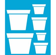 Stencil Opa 20 x 25 cm - Vasos - 1457