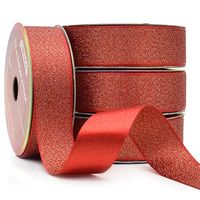 Fita Natalina Lurex 22mm com 10 Metros 30 vermelho