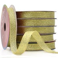 Fita Natalina Metalizada 9.5mm com 10 Metros 500 dourado