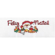 Faixa de Ponto Cruz para Pano de Prato - 3126 Feliz Natal