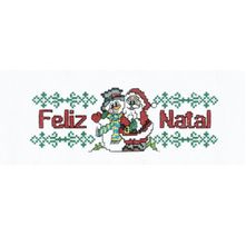 Faixa de Ponto Cruz para Pano de Prato - 4042 Feliz Natal