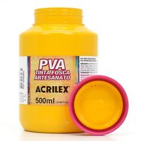 Tinta PVA Fosca para Artesanato 500ml - Acrilex 505 - amarelo ouro