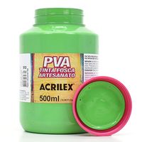 Tinta PVA Fosca para Artesanato 500ml - Acrilex 510 - verde folha