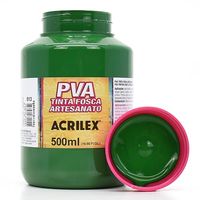 Tinta PVA Fosca para Artesanato 500ml - Acrilex 513 - verde musgo