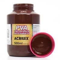 Tinta PVA Fosca para Artesanato 500ml - Acrilex 814 - chocolate