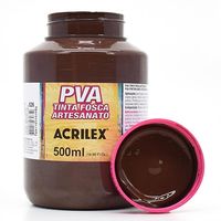 Tinta PVA Fosca para Artesanato 500ml - Acrilex 526 - marrom escuro