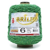 Barbante Brilho Fial nº 6 - 536 Metros  47d verde/ouro