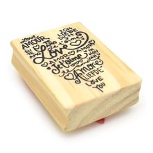 Carimbo Arte Fácil Te amo Idiomas CA-466 - 7,1 x 4,8cm