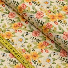 Tecido Estampado para Patchwork - Picnic : Picnic Grande Bege (0,50x1,40)