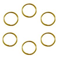 Argola de Metal Círculo 15mm - 6 Unidades Dourado