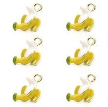 Pingente Coleção Frutas : Banana - 6 Unidades