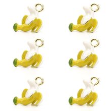 Pingente Coleção Frutas : Banana - 6 Unidades