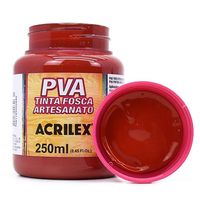 Tinta PVA Fosca para Artesanato 250ml - Acrilex 508 - vermelho escarlate