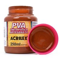 Tinta PVA Fosca para Artesanato 250ml - Acrilex 815 - castanho claro