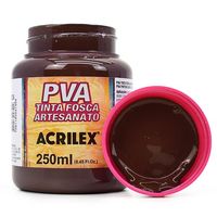 Tinta PVA Fosca para Artesanato 250ml - Acrilex 526 - marrom escuro