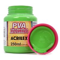 Tinta PVA Fosca para Artesanato 250ml - Acrilex 510 - verde folha