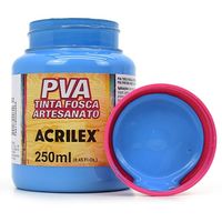 Tinta PVA Fosca para Artesanato 250ml - Acrilex 503 - azul celeste