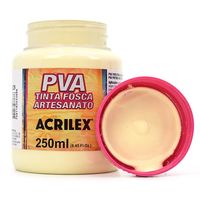 Tinta PVA Fosca para Artesanato 250ml - Acrilex 529 - marfim