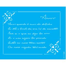 Stencil Opa 20 x 25 cm - Poema Amor - 2448