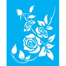 Stencil Opa 20 x 25 cm - Rosas - 1168