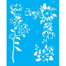 Stencil Opa 20 x 25 cm - Flor de Algodão - 3175