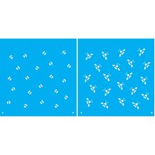 Stencil Opa Duplo 14 X 14 cm - Micro Abelhas - 1170
