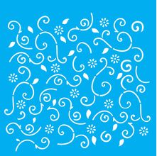 Stencil Opa 14 X 14 cm - Flor Folha - 1054