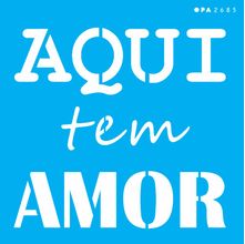 Stencil Opa 14 X 14 cm - Aqui Tem Amor - 2685