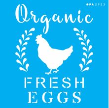 Stencil Opa 14 X 14 cm - Farm House Organic Fresh Eggs - 2923