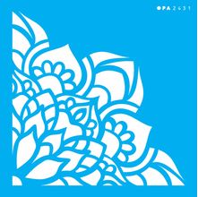Stencil Opa 14 X 14 cm - Cantoneira Flor de Lótus - 2431