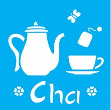 Stencil Opa 14 X 14 cm - Bule e Xícara - 1026