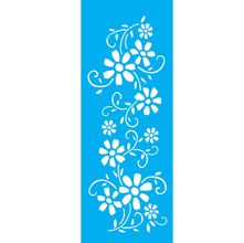 Stencil Opa 10 x 30 cm - Flores Arabesco I - 1082