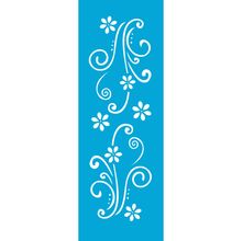 Stencil Opa 10 x 30 cm - Arabesco Margaridas - 343