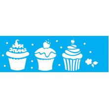 Stencil Opa 10 x 30 cm - Cupcakes - 1866