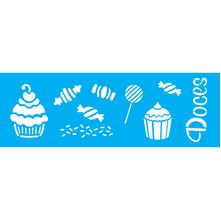 Stencil Opa 10 x 30 cm - Doces - 1099