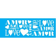 Stencil Opa 10 x 30 cm - Amor - 483