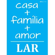 Stencil Opa 15 X 20 cm - Casa, Família e Amor - 2704