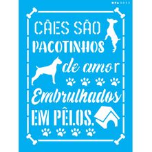 Stencil Opa 15 X 20 cm - Pet Cães São Pacotinhos - 3053