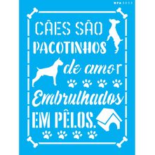 Stencil Opa 15 X 20 cm - Pet Cães São Pacotinhos - 3053