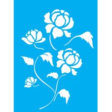 Stencil Opa 15 X 20 cm - Flor Peônia - 1317