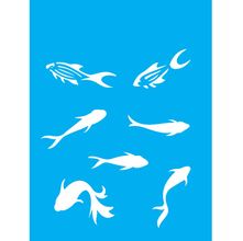 Stencil Opa 15 X 20 cm - Peixinhos - 2043
