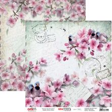 Papel para Scrapbook Mayumi Takushi OPA - Flor Cerejeiras 1 - 2794