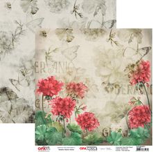 Papel para Scrapbook Mayumi Takushi OPA - Flor Gerânios 1 - 2645