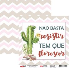 Papel para Scrapbook OPACARD 15 x 15 cm - Cactos 3 - 2765
