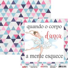 Papel para Scrapbook OPACARD 15 x 15 cm - Bailarina 1 - 2776