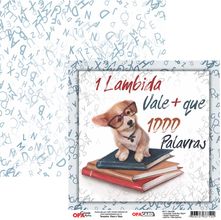 Papel para Scrapbook OPACARD 15 x 15 cm - Pet 2 - 2762