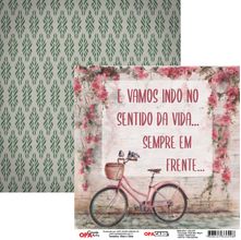 Papel para Scrapbook OPACARD 15 x 15 cm - Bicicleta 1 - 2751